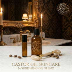Aldila Castor Oil : Eye Depuff Skin Elixir Trio Deluxe with skin roller for Skin Sculpting